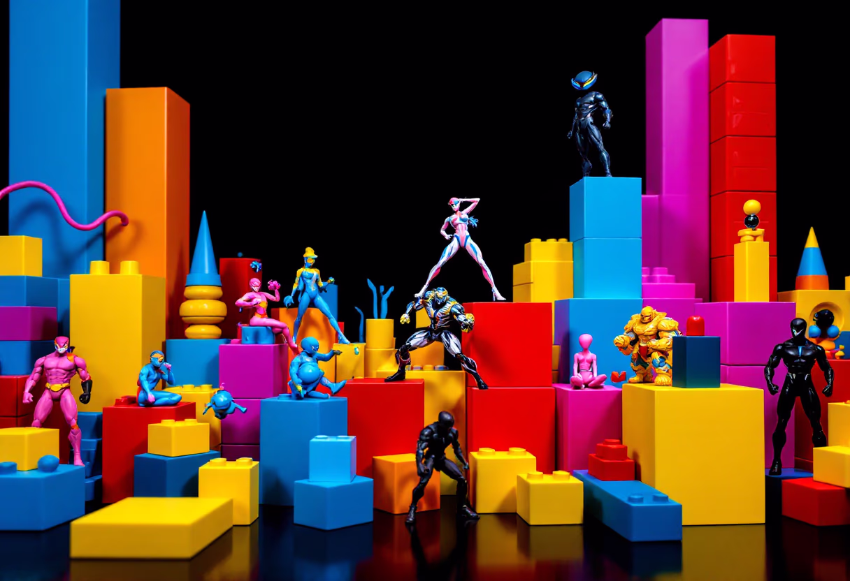 [background image] toy-themed display (for a toys & game store)